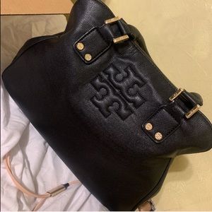 Tory Burch black and gold purse